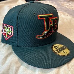 Tampa Bay Rays New Era 59Fifty 7 1/2 Hat Club Watermelon Red Bottom